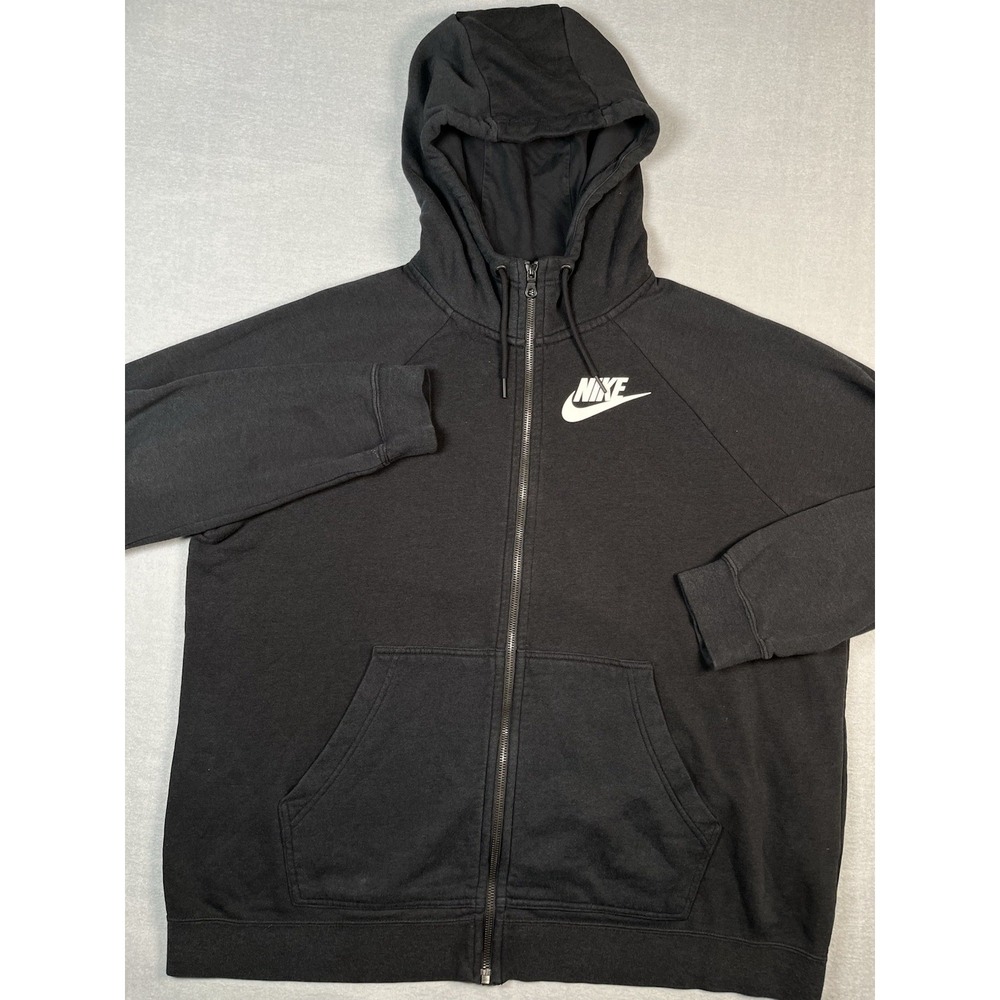VTG Nike Sportswear 1X Spell Out Full Zip Tech Hoodie Performance Comfort Y2K‎
